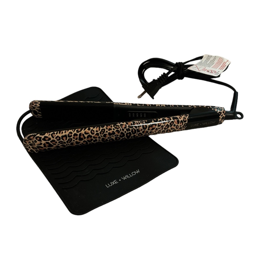 Luxe and Willow cheetah print hair straightener leopard hair iron